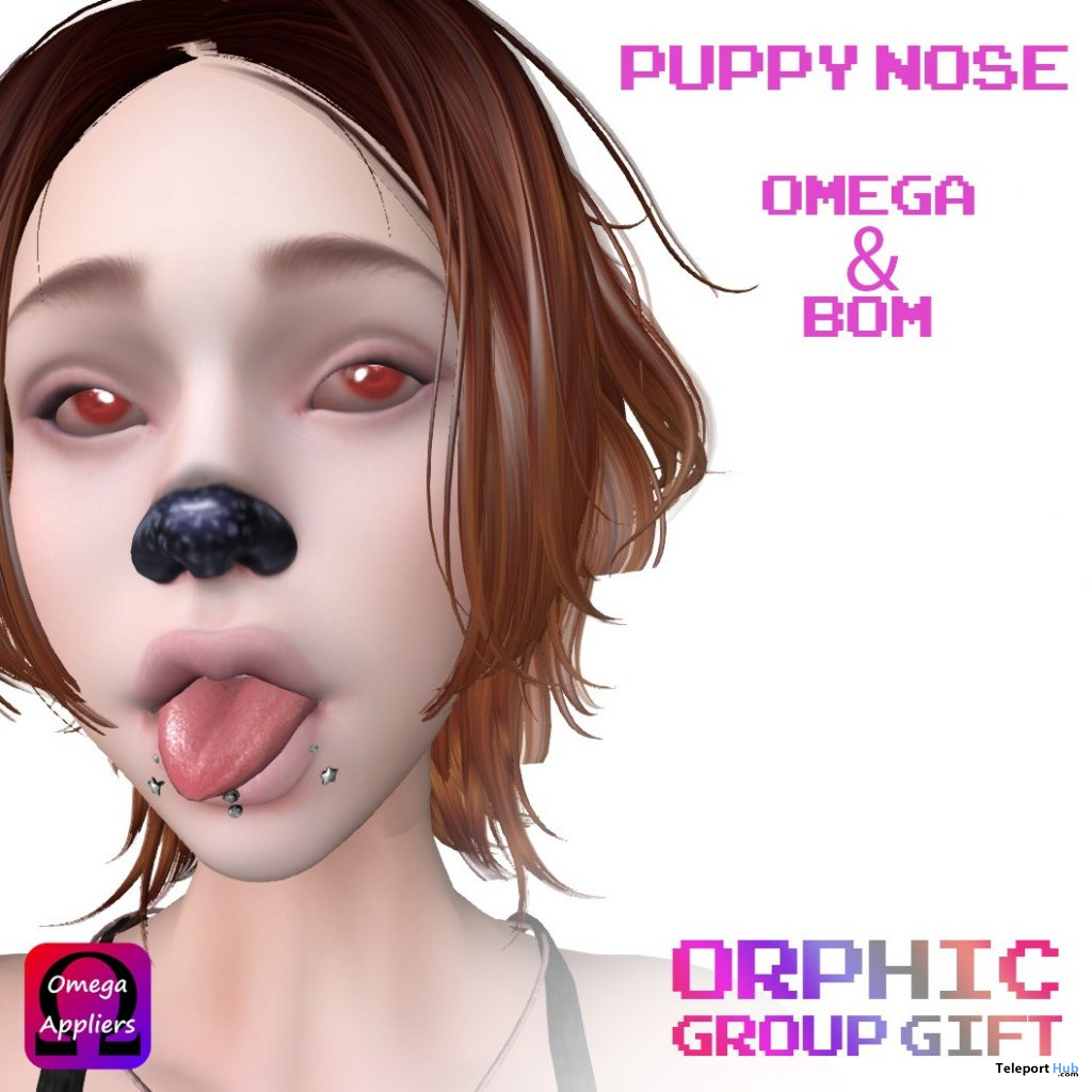 Omega & BOM Puppy Nose Appliers October 2019 Group Gift by !Orphic! - Teleport Hub - teleporthub.com