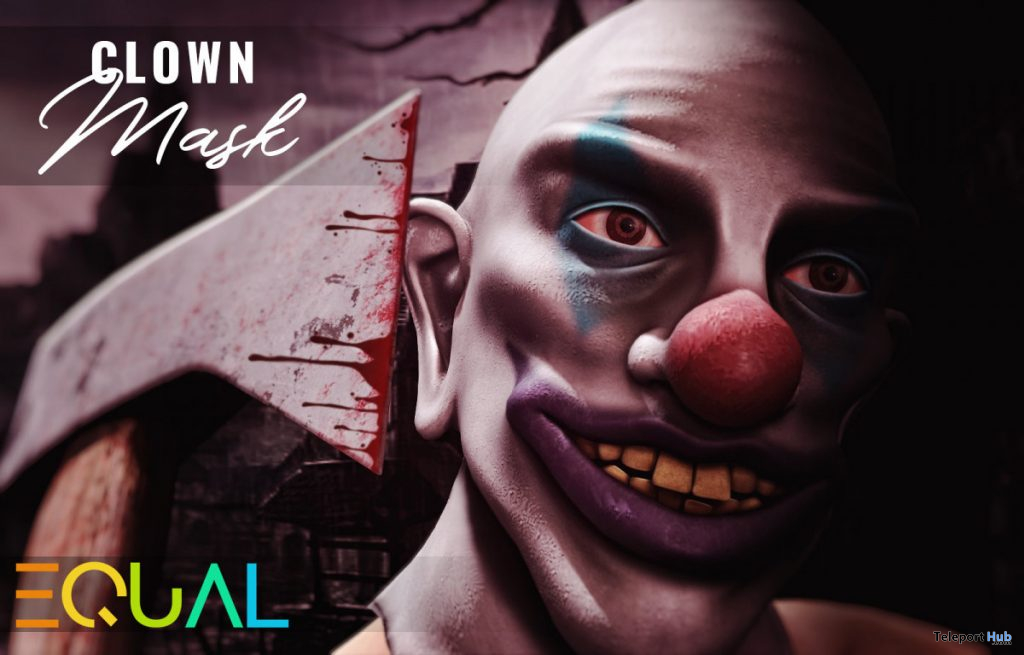 Clown Mask October 2019 Group Gift by EQUAL- Teleport Hub - teleporthub.com