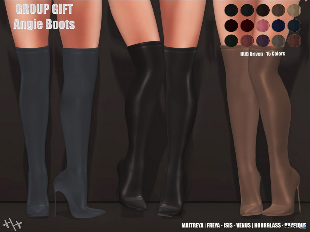 Angie Boots October 2019 Group Gift by Hilly Haalan - Teleport Hub - teleporthub.com