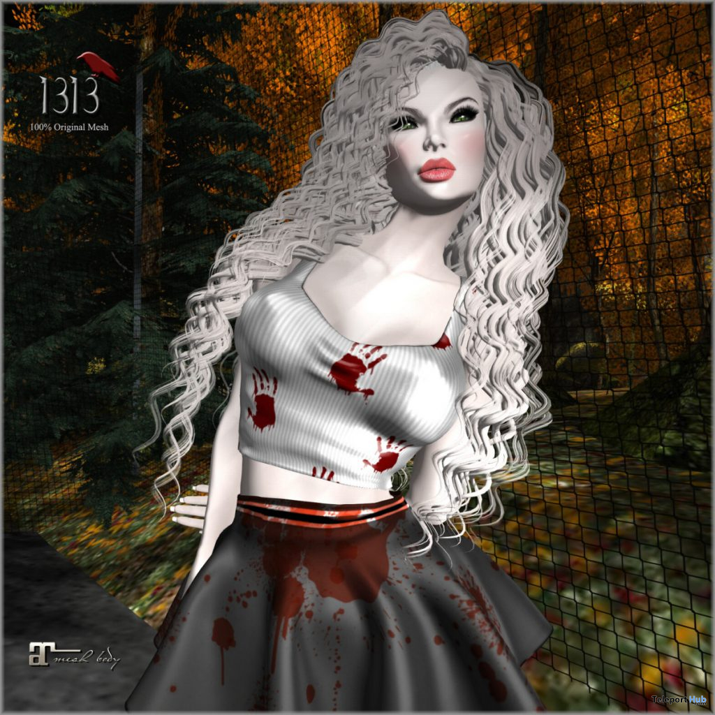 Scream Team Top Bloody Hands October 2019 Group Gift by 1313 Mockingbird Lane - Teleport Hub - teleporthub.com