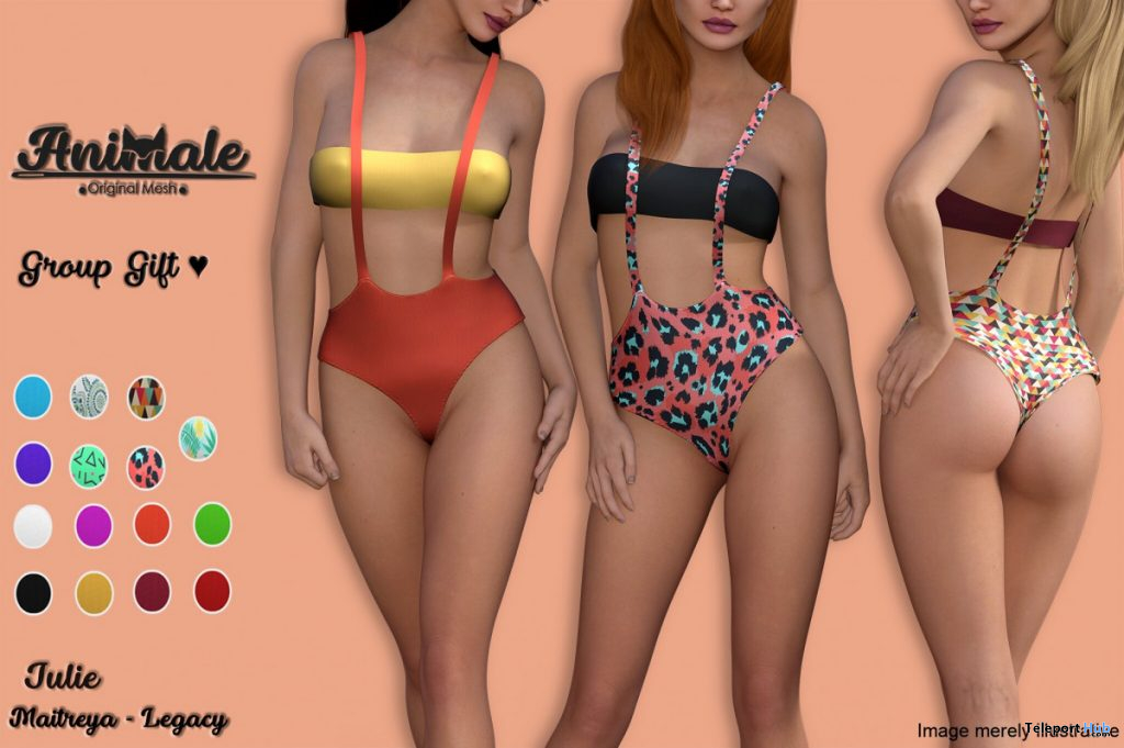 Julie Swimsuit Fatpack October 2019 Group Gift by Animale - Teleport Hub - teleporthub.com