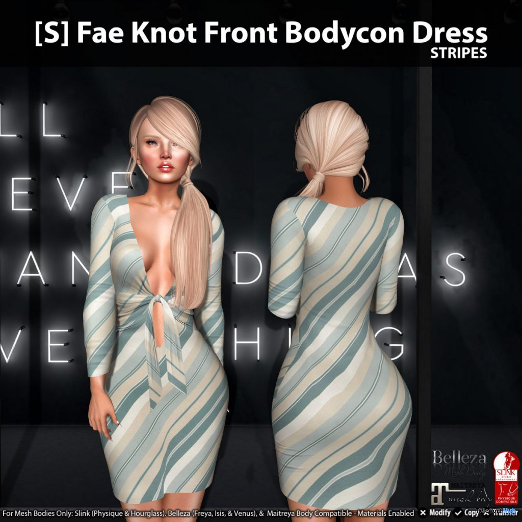 New Release: [S] Fae Knot Front Bodycon Dress by [satus Inc] - Teleport Hub - teleporthub.com