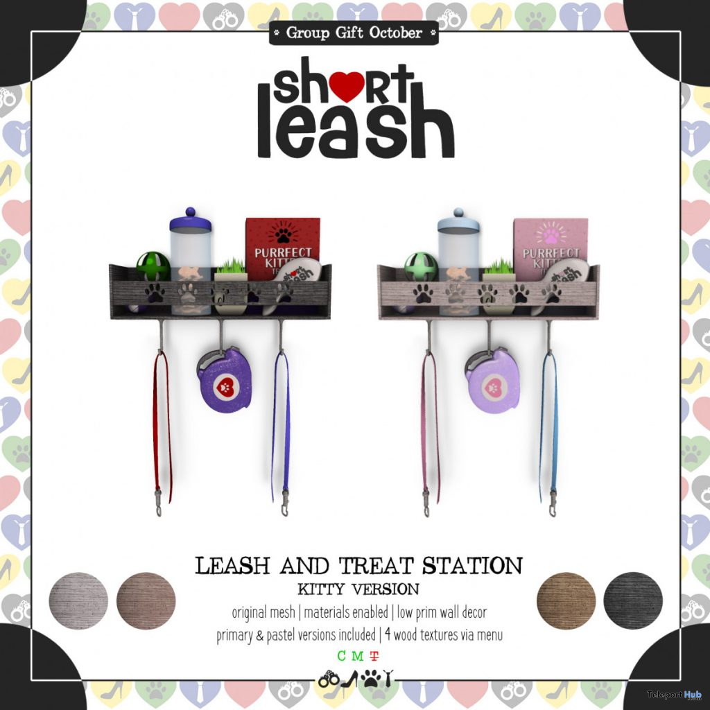 Leash & Treat Station Kitty Version October 2019 Group Gift by Short Leash - Teleport Hub - teleporthub.com