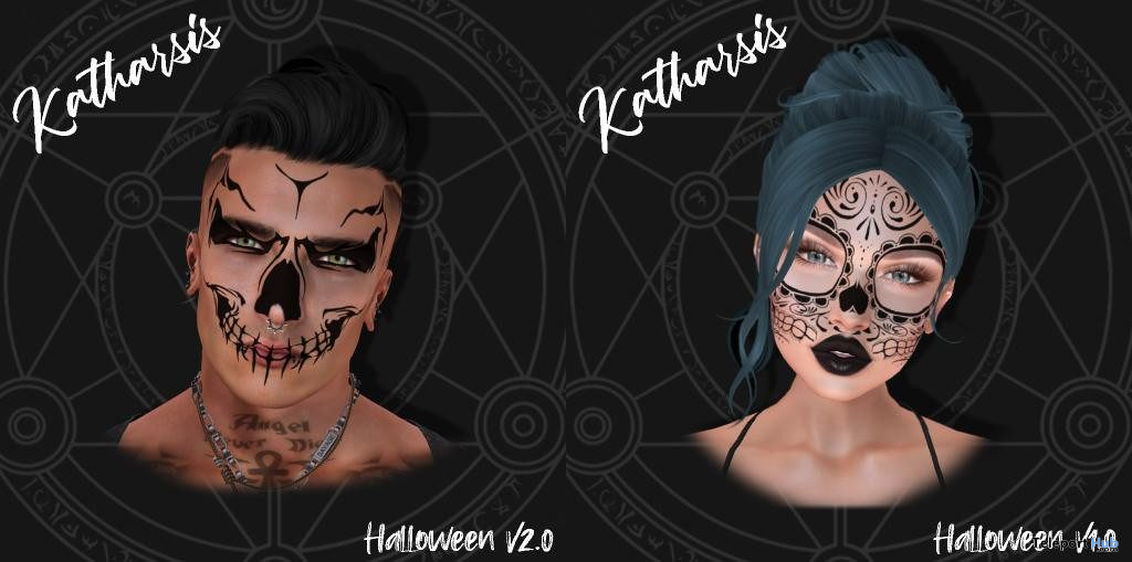 Halloween Masks V1 & V2 October 2019 Group Gift by Katharsis - Teleport Hub - teleporthub.com