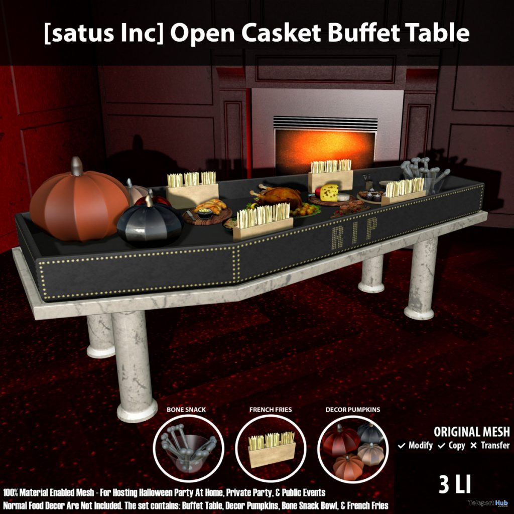 New Release: Open Casket Buffet Table by [satus Inc] - Teleport Hub - teleporthub.com