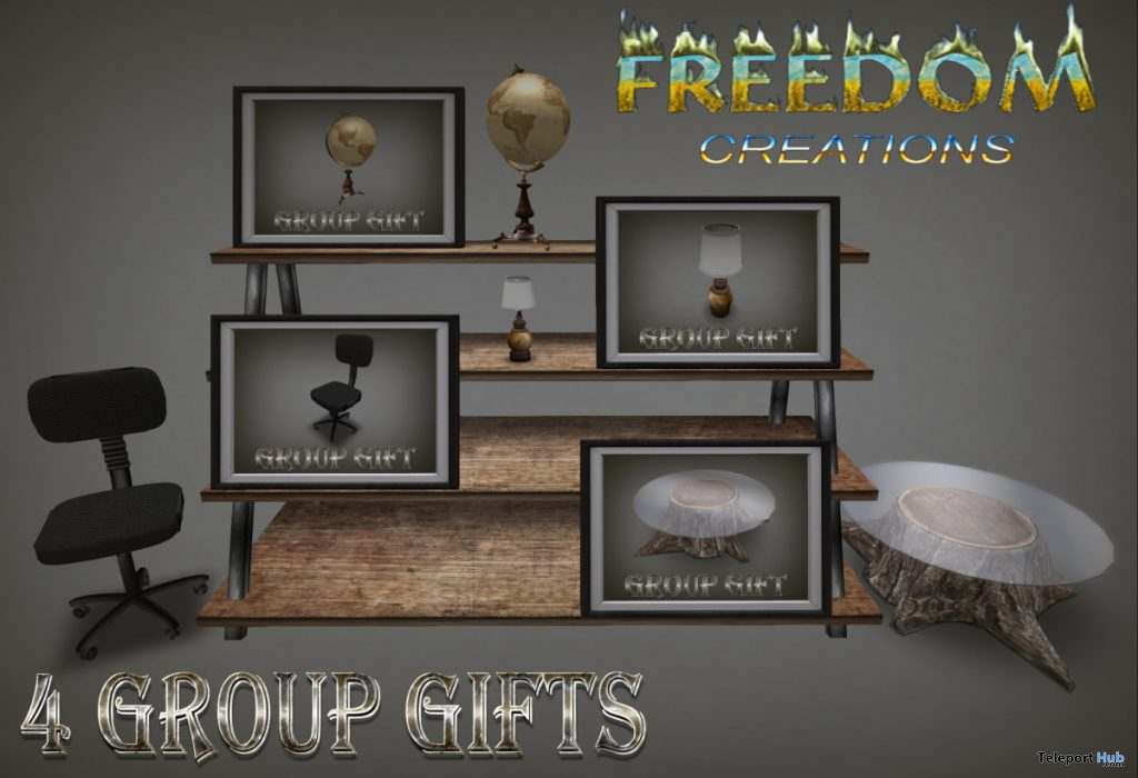 Chair, Globe, Lamp, & Table Group Gifts by Freedom Creations - Teleport Hub - teleporthub.com