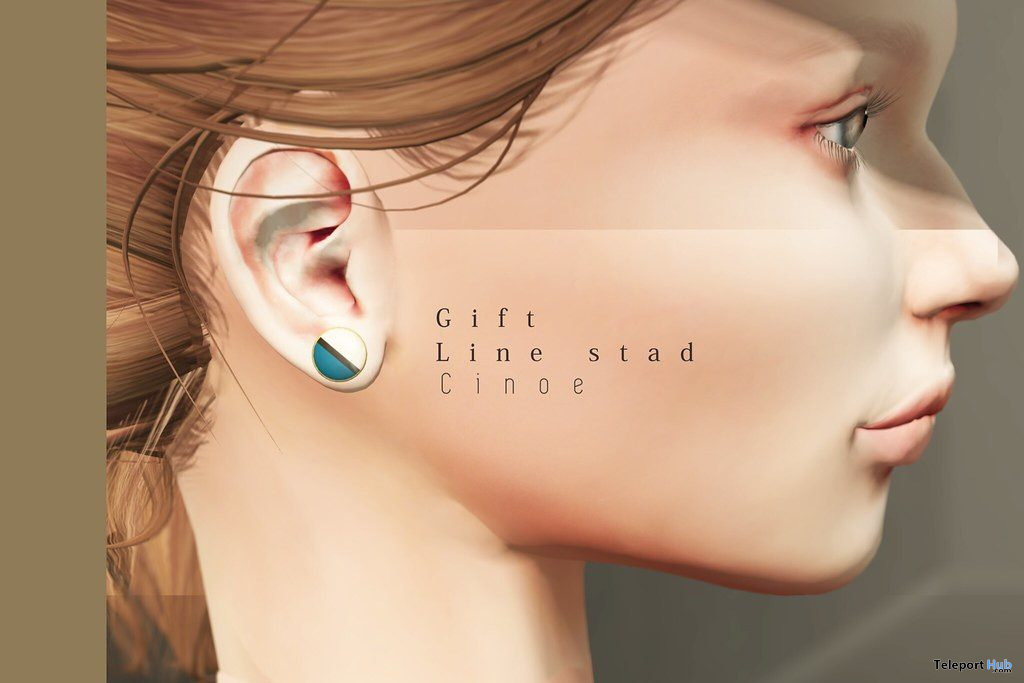 Line Stad Earrings November 2019 Group Gift by Cinoe - Teleport Hub - teleporthub.com