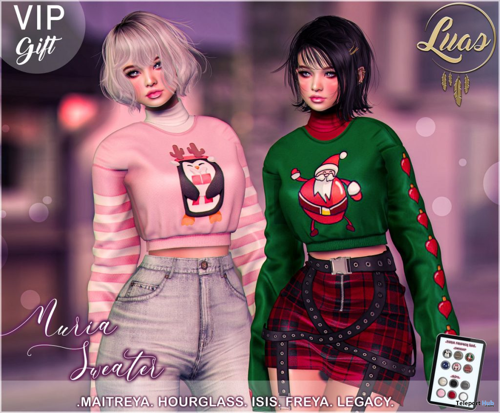 Nuria Sweater Fatpack November 2019 Group Gift by Luas - Teleport Hub - teleporthub.com
