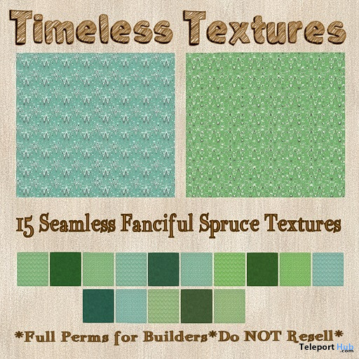 15 Seamless Fanciful Spruce December 2019 Group Gift by Timeless Textures - Teleport Hub - teleporthub.com