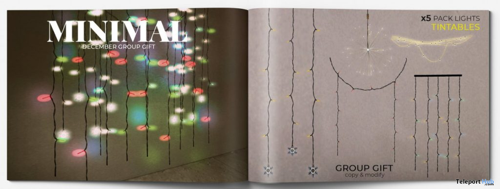 Xmas Pack of x5 Light December 2019 Group Gift by MINIMAL - Teleport Hub - teleporthub.com