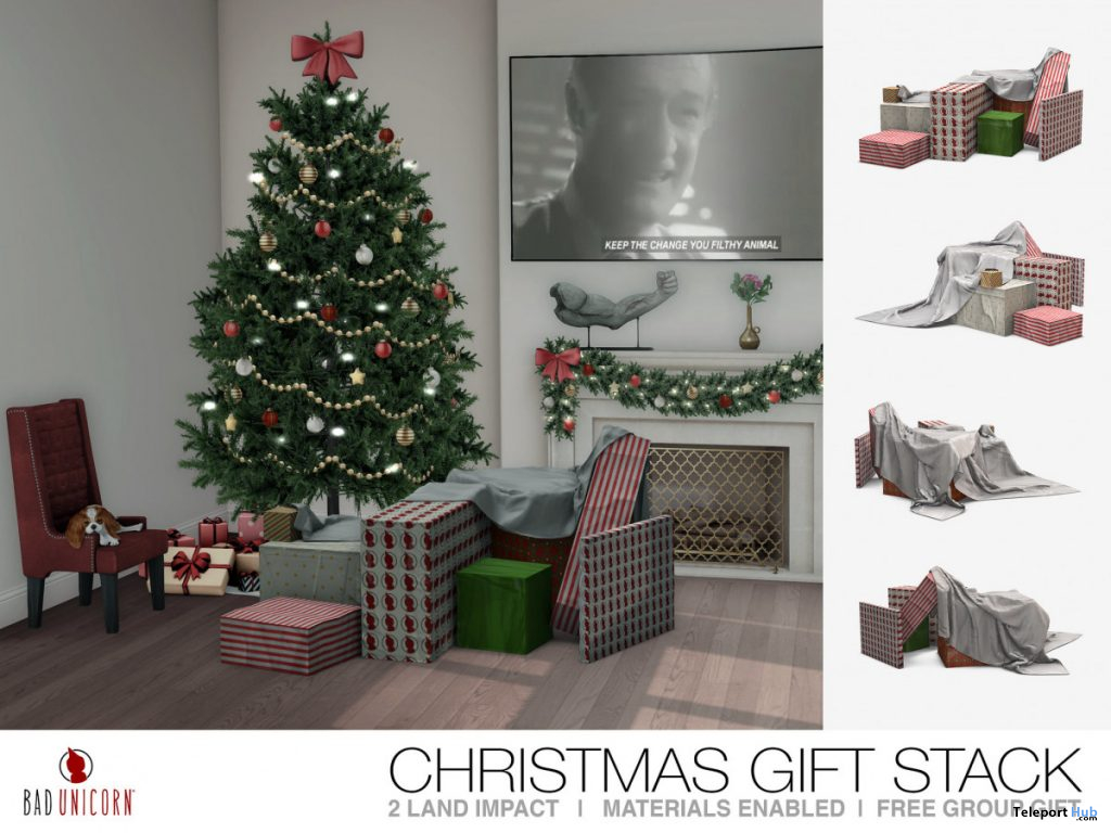 Christmas Gift Stack December 2019 Group Gift by Bad Unicorn - Teleport Hub - teleporthub.com