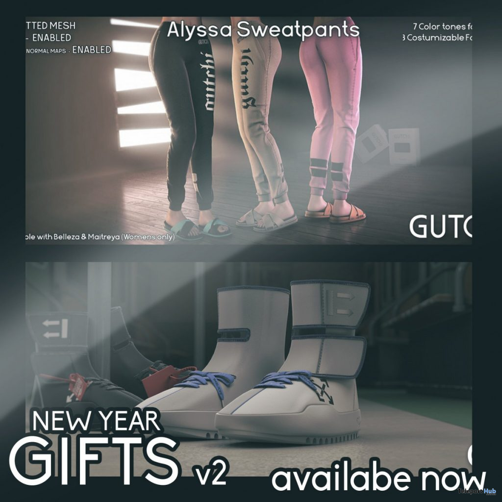 Alyssa Sweatpants & Astrolunar Sneakers December 2019 Group Gift by GUTCHI - Teleport Hub - teleporthub.com