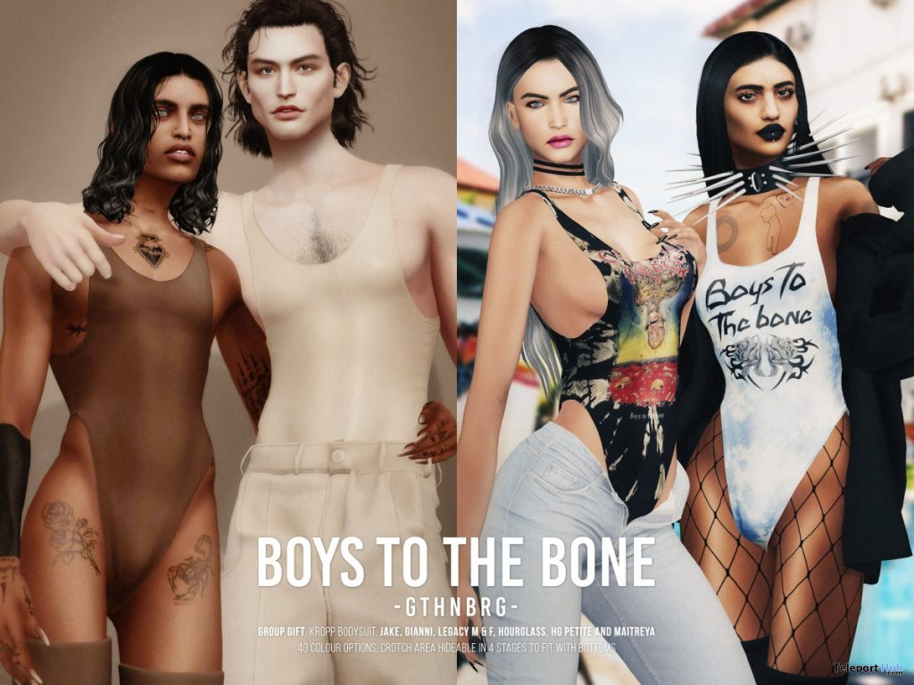  Kropp Bodysuit Unisex January 2020 Group Gift by BOYS TO THE BONE - Teleport Hub - teleporthub.com