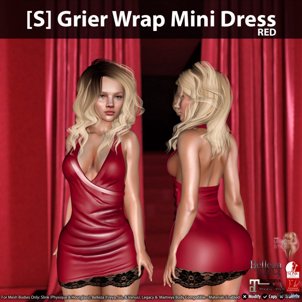 New Release: [S] Grier Wrap Mini Dress by [satus Inc] - Teleport Hub - teleporthub.com