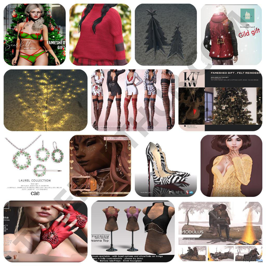 Several Christmas 2019 Group Gifts @ FaMESHed December 2019 by Various Designers - Teleport Hub - teleporthub.com