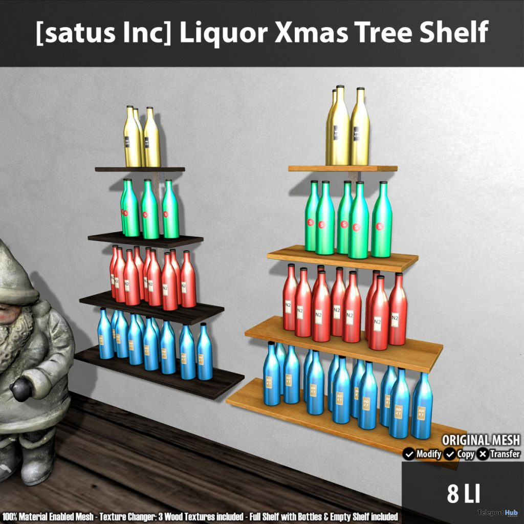 New Release: Liquor Xmas Tree Shelf by [satus Inc] - Teleport Hub - teleporthub.com