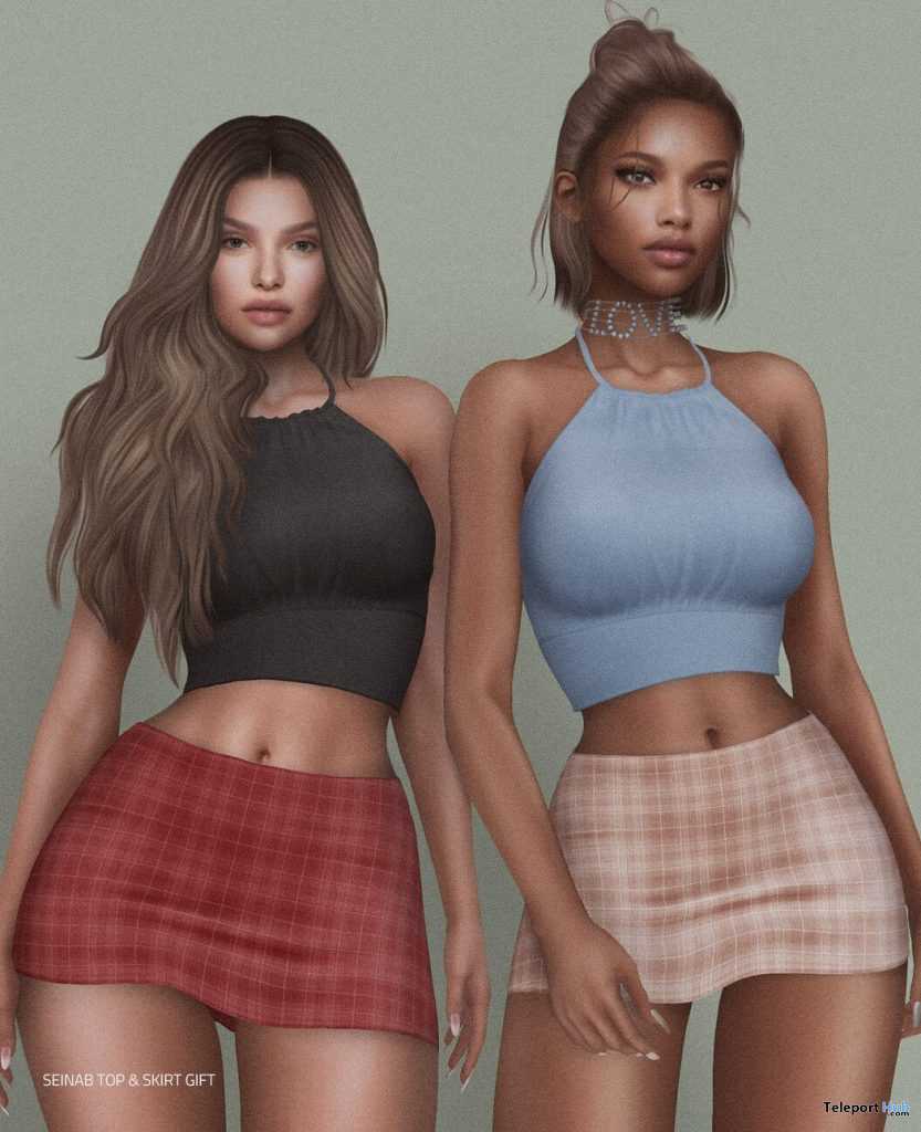 Seinab Top & Skirt Fatpack January 2020 Group Gift by Mowie - Teleport Hub - teleporthub.com