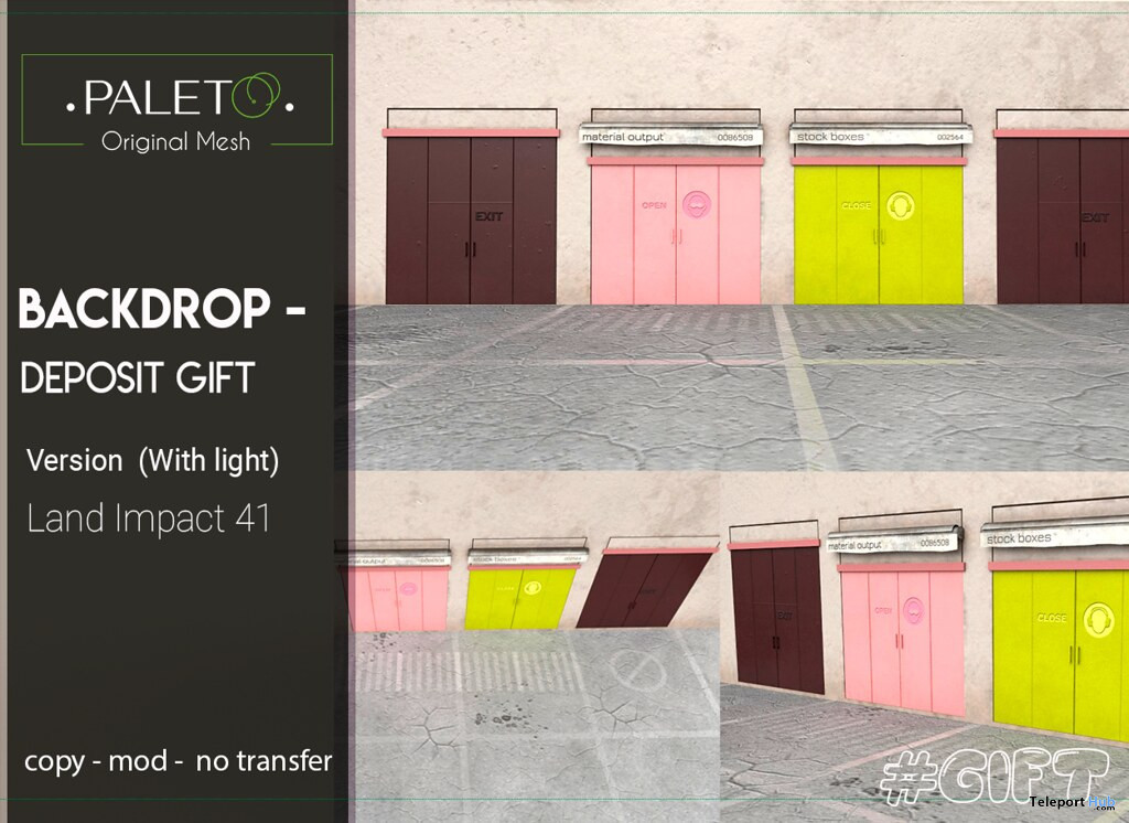 Deposit Backdrop January 2020 Group Gift by PALETO - Teleport Hub - teleporthub.com