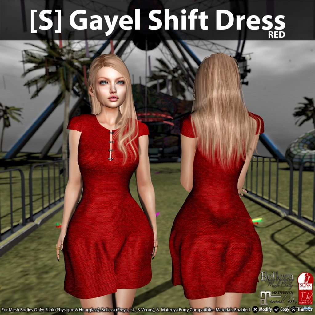 New Release: [S] Gayel Shift Dress by [satus Inc] - Teleport Hub - teleporthub.com