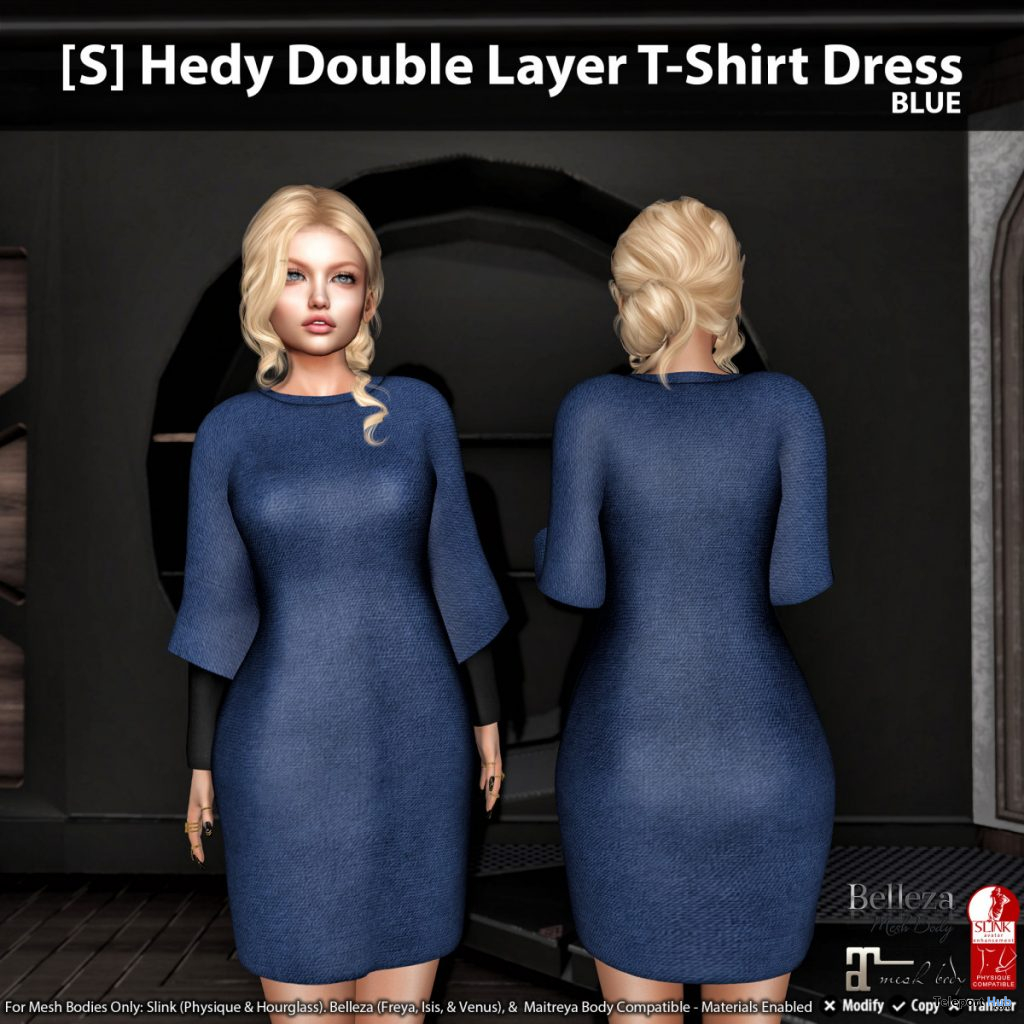 New Release: [S] Hedy Double Layer T-Shirt Dress by [satus Inc] - Teleport Hub - teleporthub.com