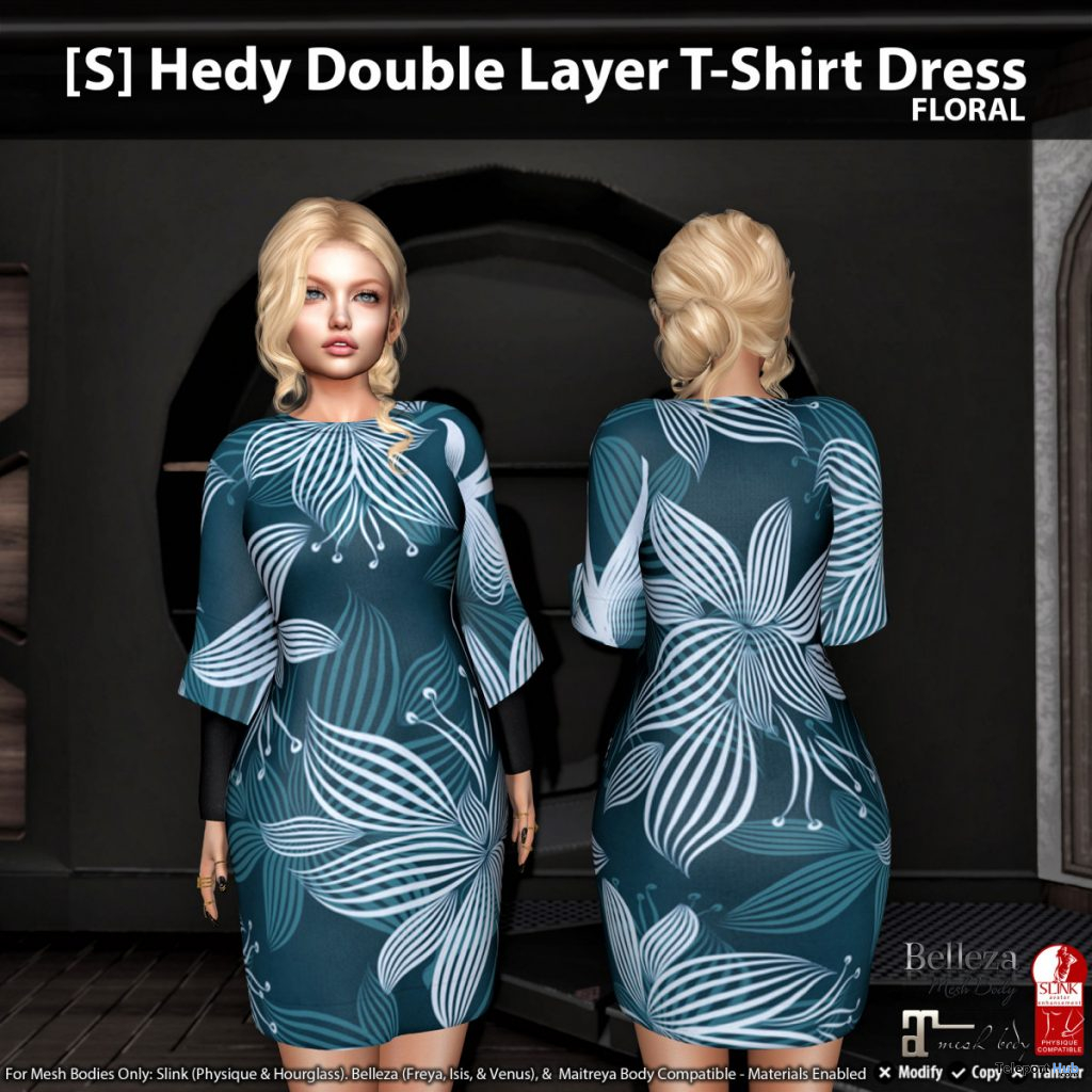 New Release: [S] Hedy Double Layer T-Shirt Dress by [satus Inc] - Teleport Hub - teleporthub.com