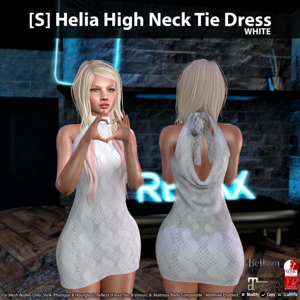 New Release: [S] Helia High Neck Tie Dress by [satus Inc] - Teleport Hub - teleporthub.com