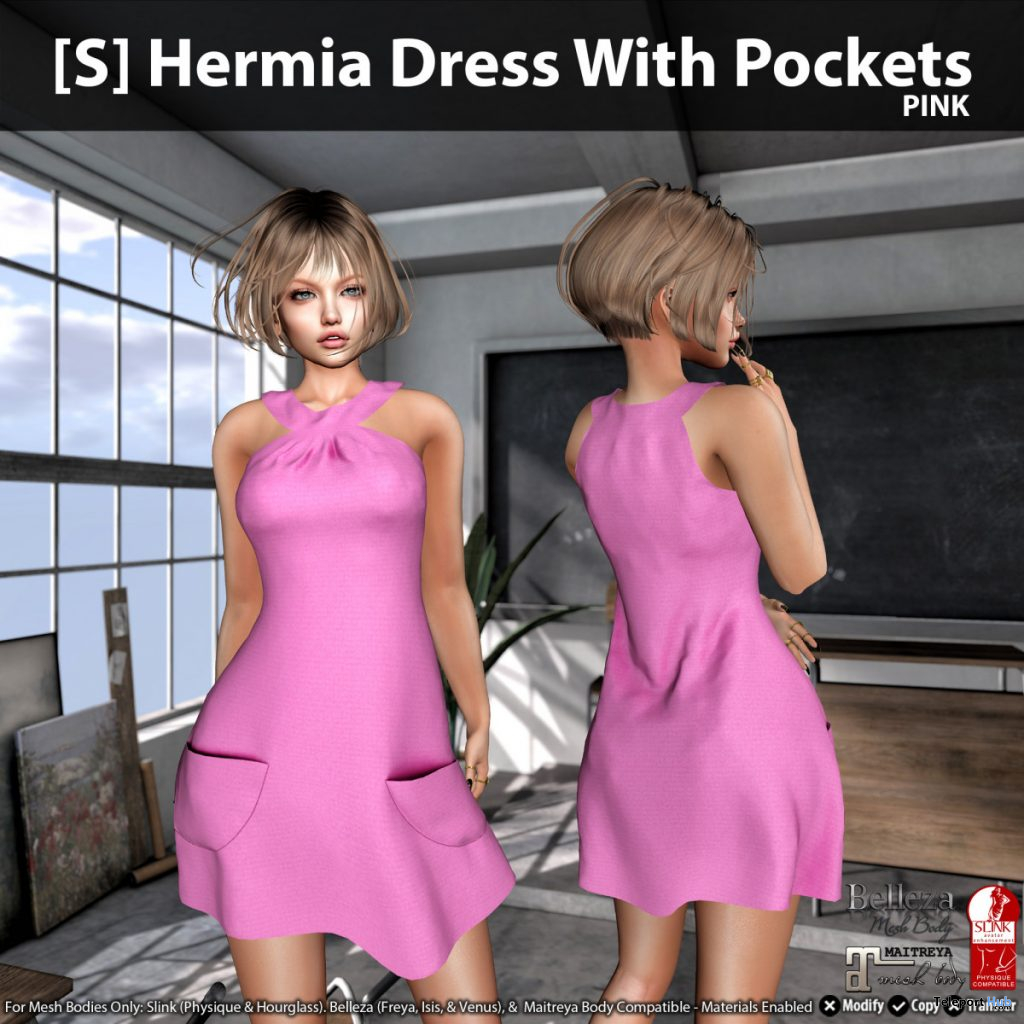 New Release: [S] Hermia Dress With Pockets by [satus Inc] - Teleport Hub - teleporthub.com