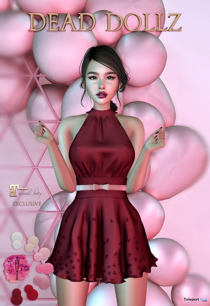 Val Dress Fatpack February 2020 Group Gift by Dead Dollz - Teleport Hub - teleporthub.com