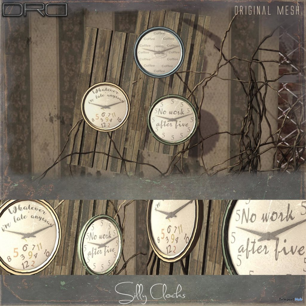 Silly Clocks February 2020 Group Gift by DRD - Teleport Hub - teleporthub.com