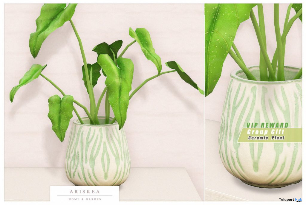 Ceramic Green Plant February 2020 Group Gift by Ariskea - Teleport Hub - teleporthub.com