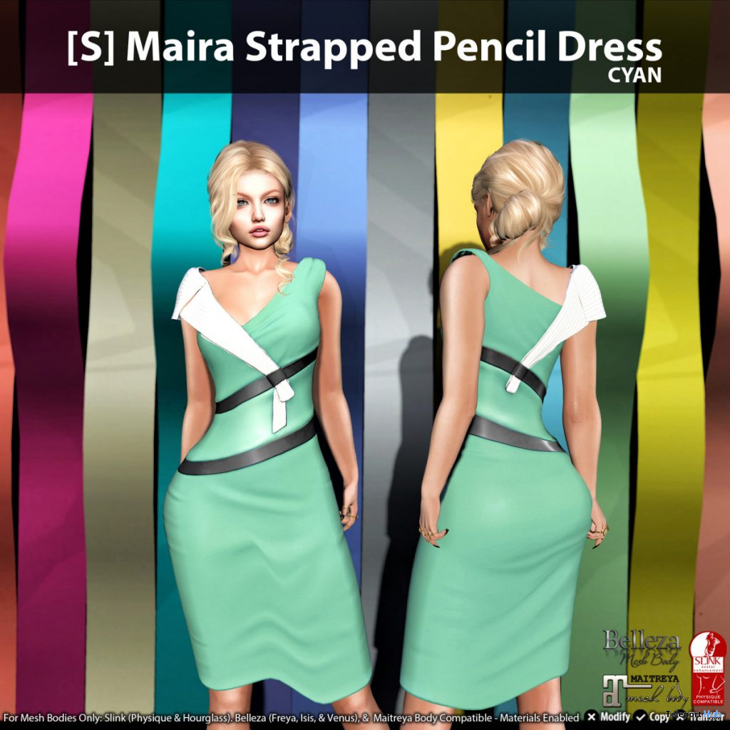 New Release: [S] Maira Strapped Pencil Dress by [satus Inc] - Teleport Hub - teleporthub.com
