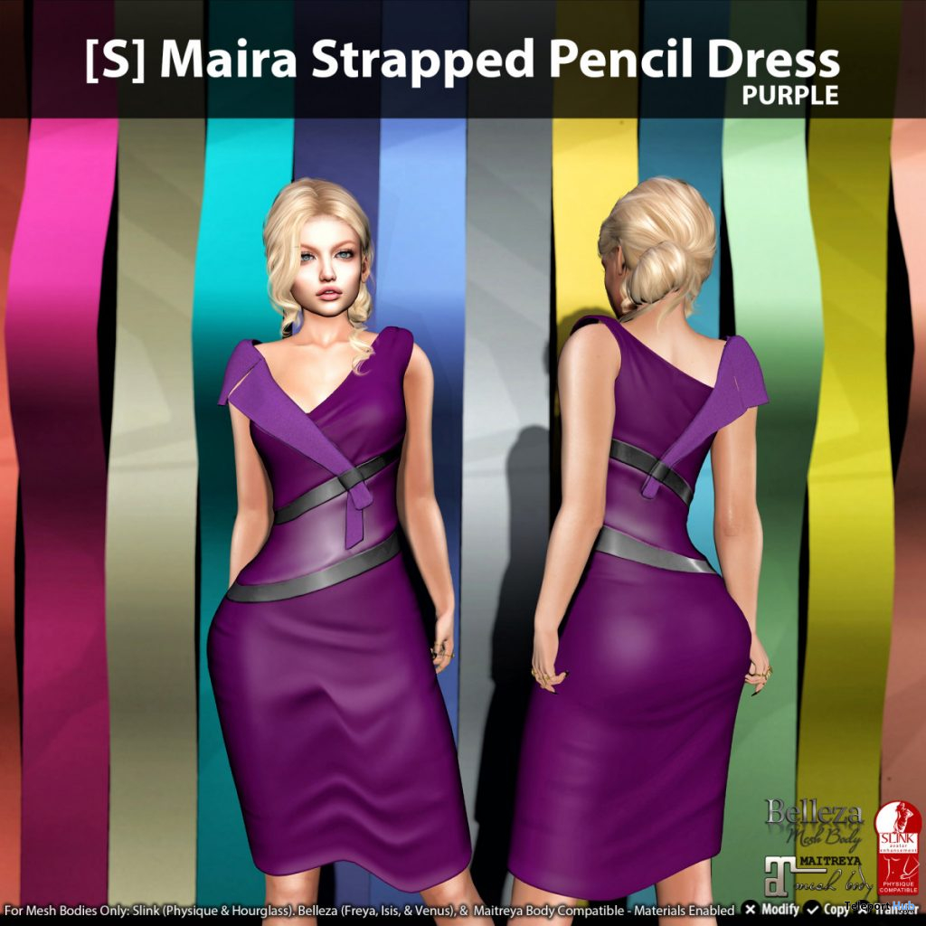 New Release: [S] Maira Strapped Pencil Dress by [satus Inc] - Teleport Hub - teleporthub.com