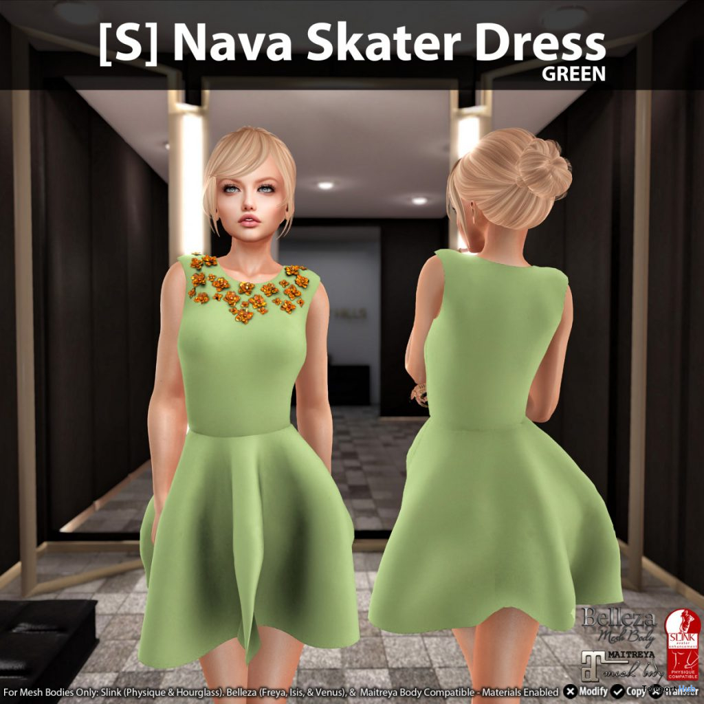 New Release: [S] Nava Skater Dress by [satus Inc] - Teleport Hub - teleporthub.com