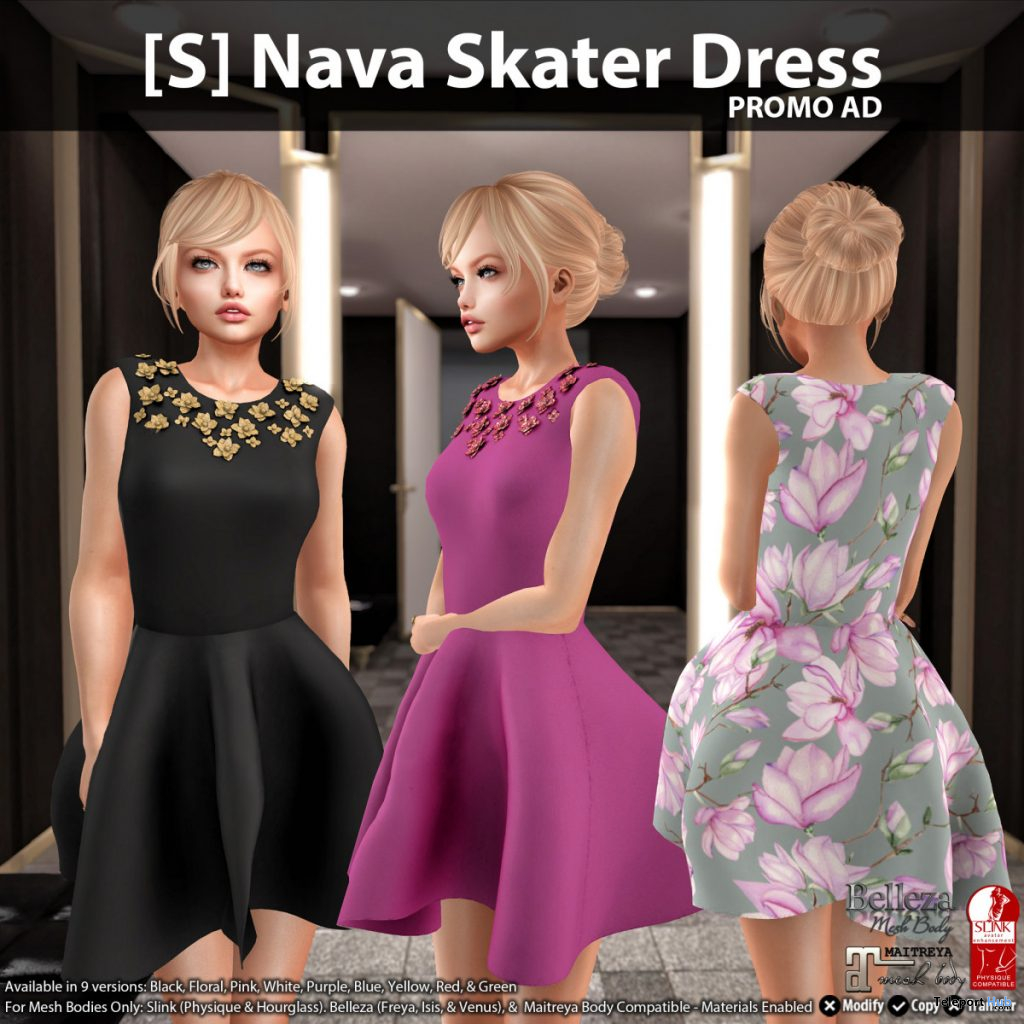 New Release: [S] Nava Skater Dress by [satus Inc] - Teleport Hub - teleporthub.com