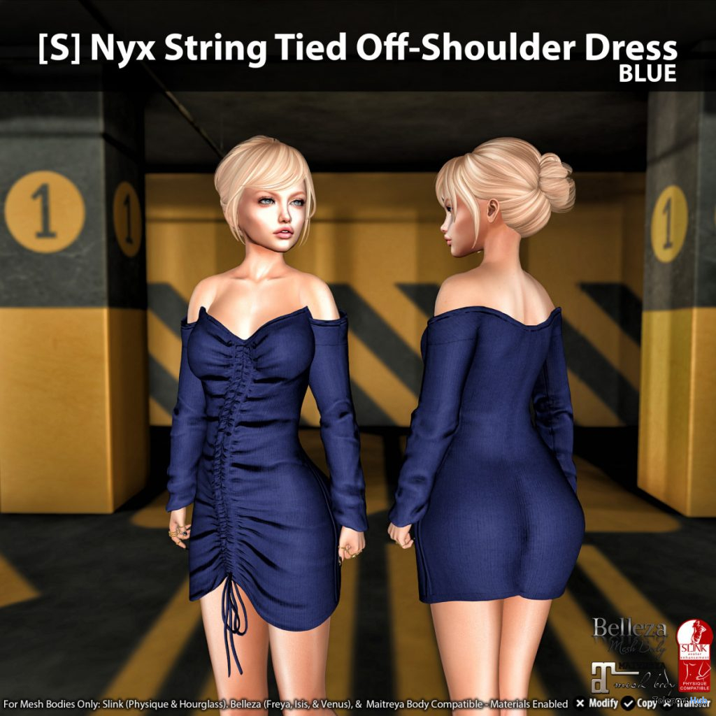 New Release: [S] Nyx String Tied Off-Shoulder Dress by [satus Inc] - Teleport Hub - teleporthub.com