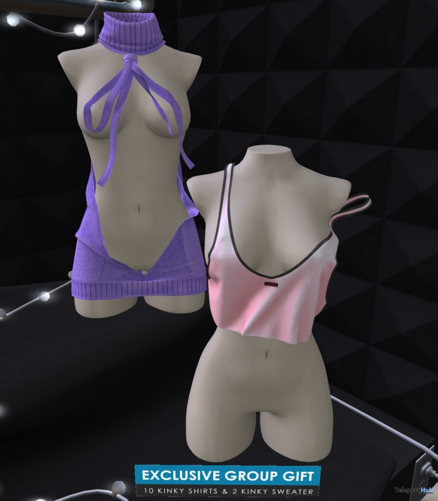 Aki Kinky Shirt & Sweater February 2020 Group Gift by Horntail - Teleport Hub - teleporthub.com