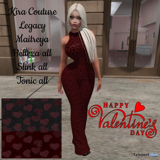 Beatrice St. Valentine Day Jumpsuit February 2020 Gift by Kira Couture - Teleport Hub - teleporthub.com