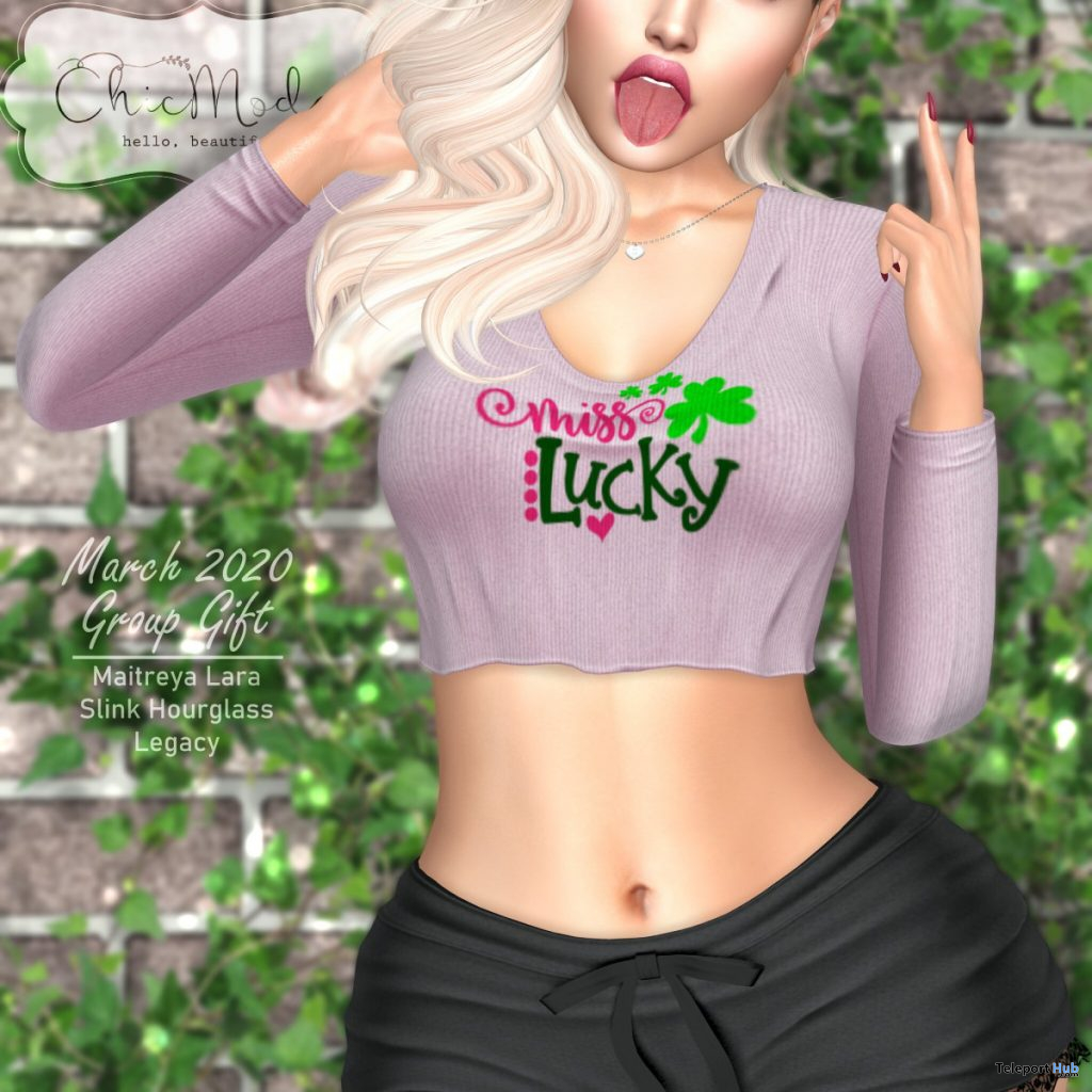 Miss Lucky Top March 2020 Group Gift by ChicModa - Teleport Hub - teleporthub.com
