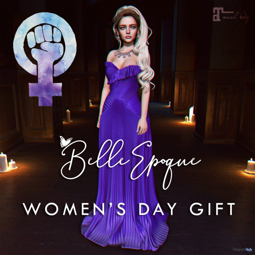 Purple Dress International Women's Day 2020 Group Gift by Belle Epoque - Teleport Hub - teleporthub.com
