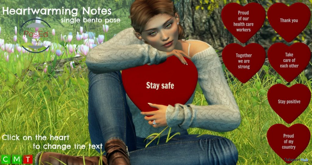 Heartwarming Notes March 2020 Subscriber Gift by PosEd Poses - Teleport Hub - teleporthub.com