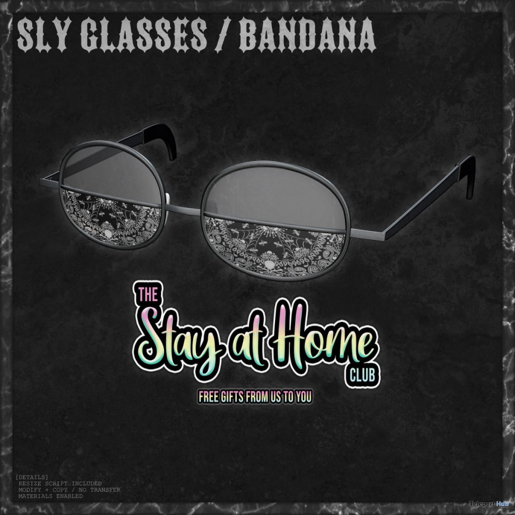 Sly Glasses Bandana April 2020 Gift by VISUALPHA - Teleport Hub - teleporthub.com