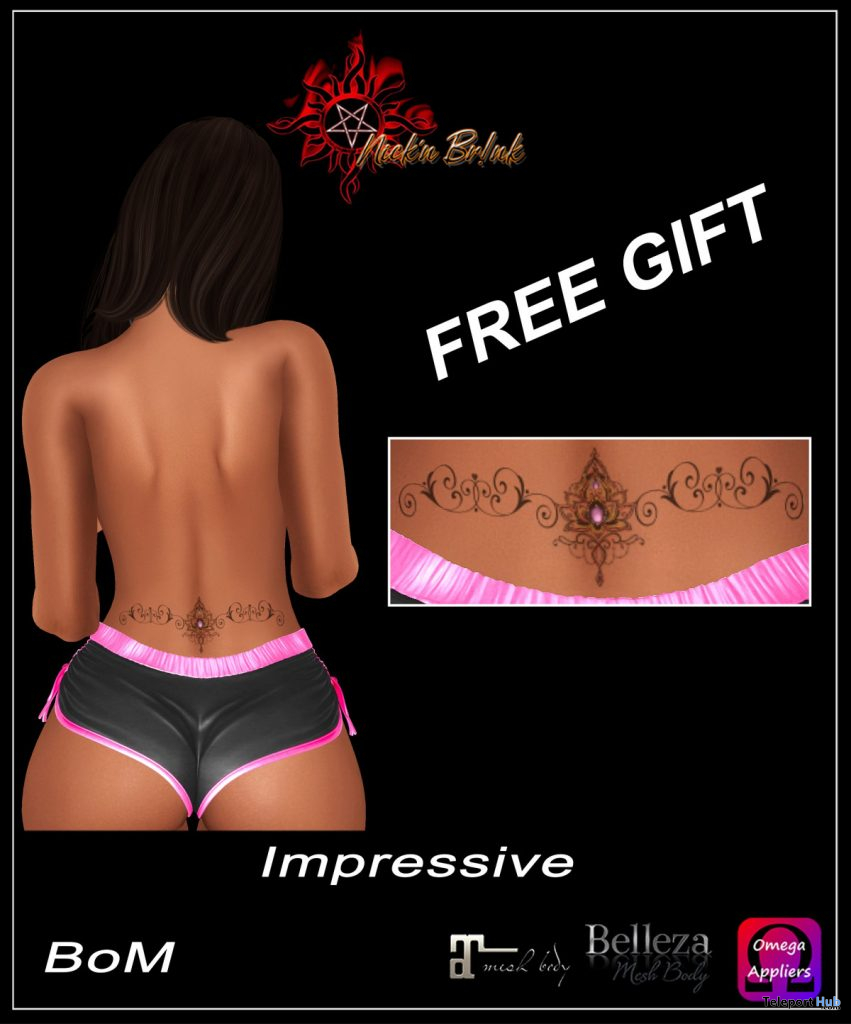 Lower Back Tattoo March 2020 Group Gift by Nick'n Br!nK - Teleport Hub - teleporthub.com