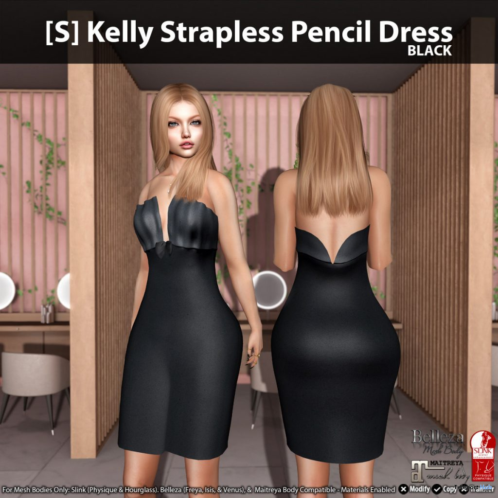 New Release: [S] Kelly Strapless Pencil Dress by [satus Inc] - Teleport Hub - teleporthub.com
