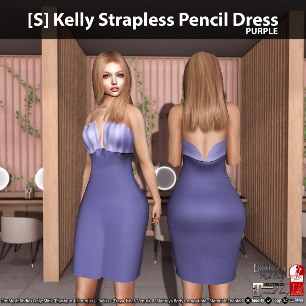 New Release: [S] Kelly Strapless Pencil Dress by [satus Inc] - Teleport Hub - teleporthub.com