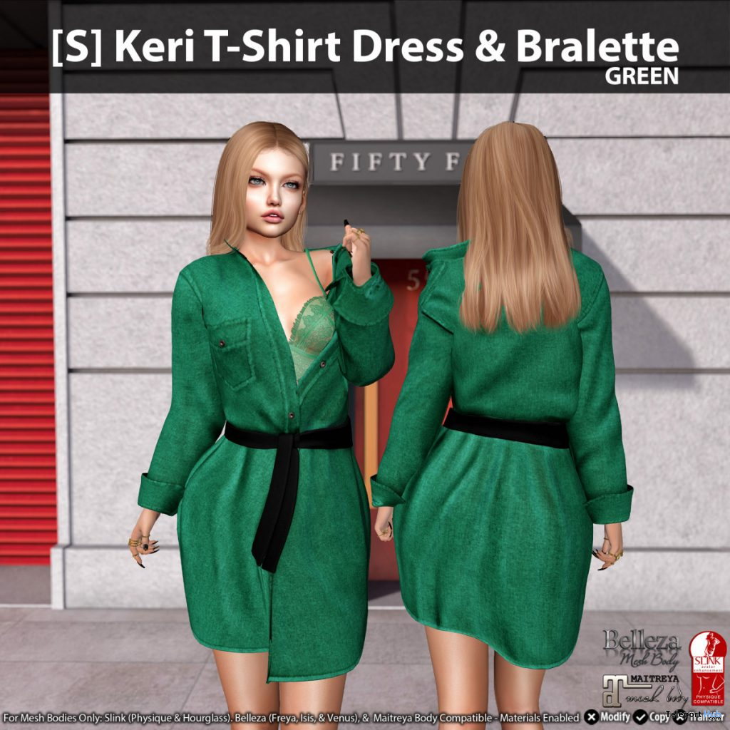 New Release: [S] Keri T-Shirt Dress & Bralette by [satus Inc] - Teleport Hub - teleporthub.com