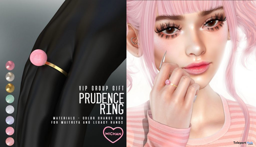 Prudence Ring April 2020 Group Gift by MICHAN - Teleport Hub - teleporthub.com