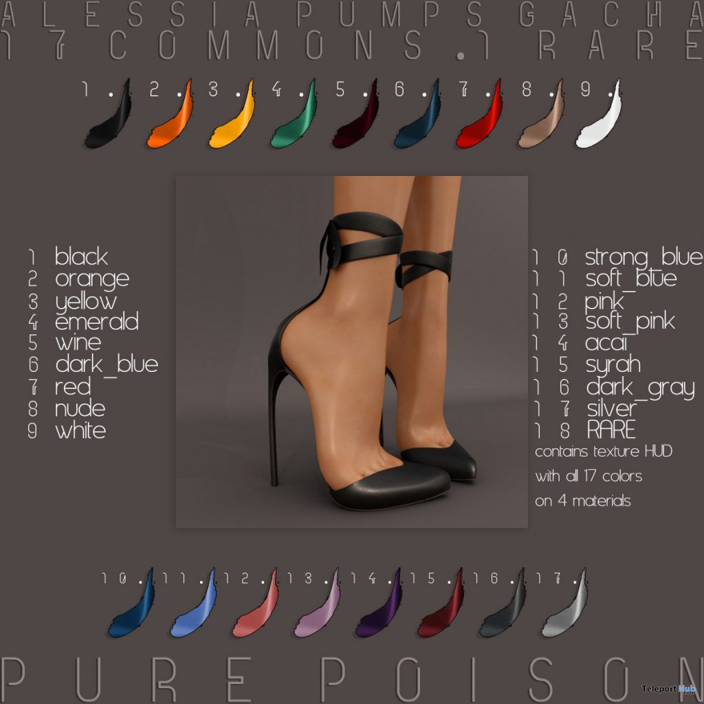Alessia Pumps Gacha April 2020 Group Gift by Pure Poison - Teleport Hub - teleporthub.com