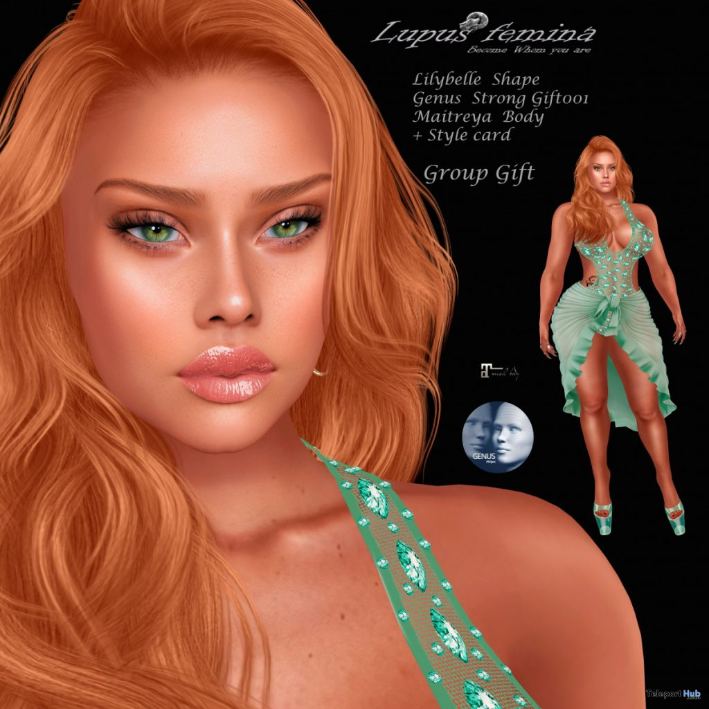 Lilybelle Shape For GENUS Head Strong Face April 2020 Group Gift by Lupus Femina - Teleport Hub - teleporthub.com