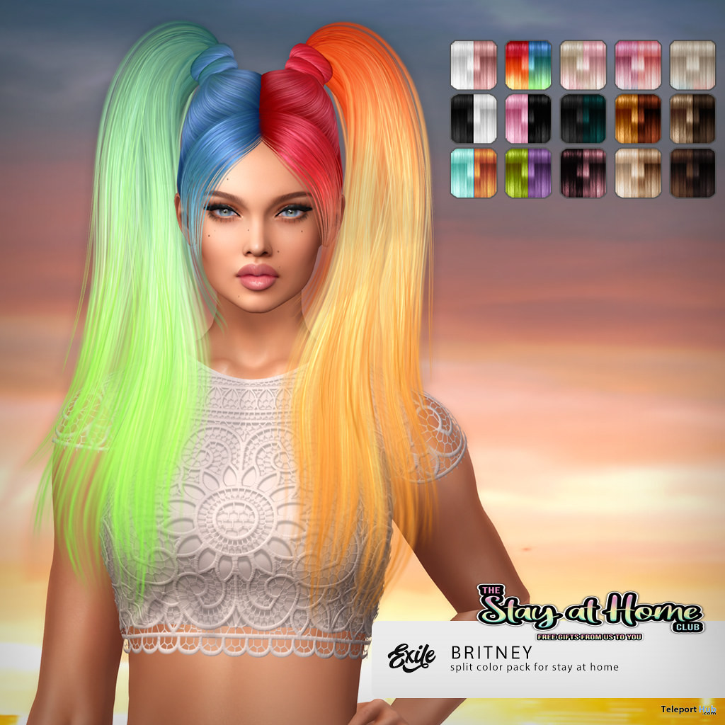 Britney Split Hair Color Edition April 2020 Gift by Exile - Teleport Hub - teleporthub.com