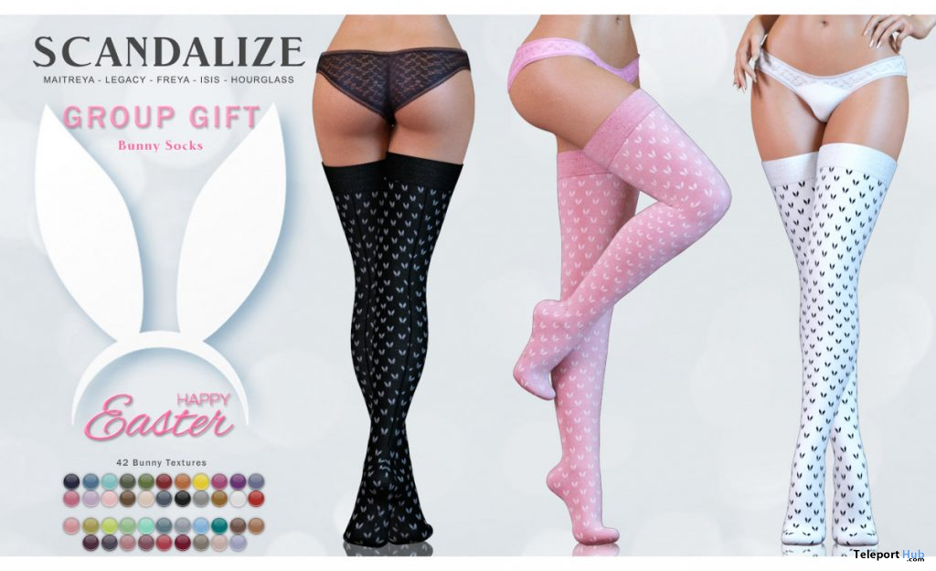Bunny Socks Fatpack April 2020 Group Gift by SCANDALIZE - Teleport Hub - teleporthub.com